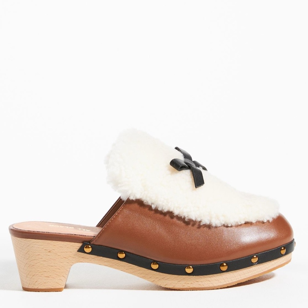 Anthropologie Sherpa Clogs